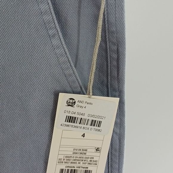 A New Day Pants Gray High Rise Straight Crop Stretch Womens Size 4 - Picture 4 of 7